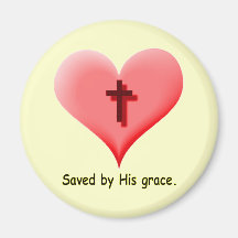 Saved by His grace.- Magnet