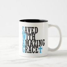 Saved With Amazing Grace SWAG Chrisitan Mug Cross