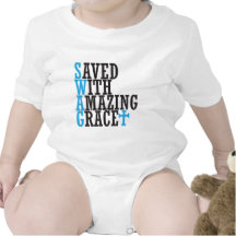 Saved With Amazing Grace SWAG Christian Baby Bodysuits