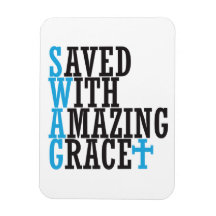 Saved With Amazing Grace SWAG Magnet Cross