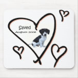 Saved with hearts mousepad