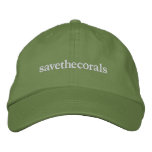 savethecorals embroidered hats
