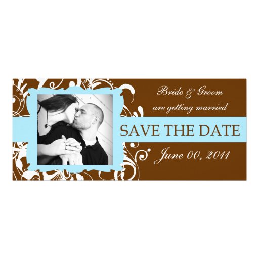 SavetheDate:Brown/Lt.Blue Custom Announcement