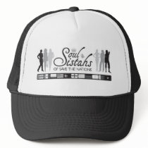 SaveTheNationsWomensLogo_FinalBW Trucker Hats