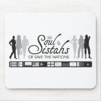 SaveTheNationsWomensLogo_FinalBW Mouse Pad
