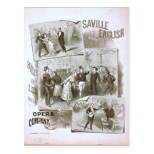 Saville English, 'Opera Company' Retro Theatre Postcard