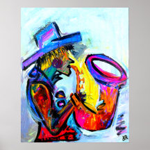 sax an abstract 16x20 posters