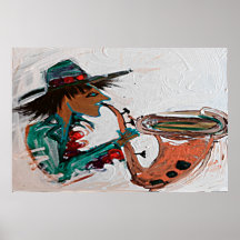 sax an abstract 36x24 poster