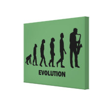 sax evolution canvas print