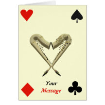 Sax of Hearts - Diamond, Spade, Club Playing Card