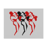 Sax player post card