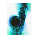 Sax Spin Blue postcards