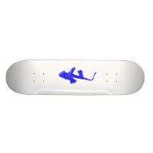 Saxophone and hands, blue version custom skateboard