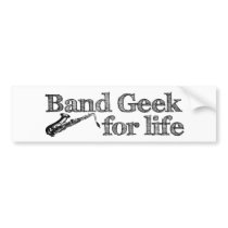Saxophone Band Geek Bumper Sticker