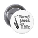 Saxophone Band Geek Pin