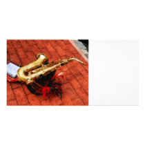 Saxophone Before the Parade Photo Greeting Card