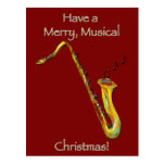 Saxophone Christmas Postcards