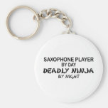 Saxophone Deadly Ninja by Night Key Chains