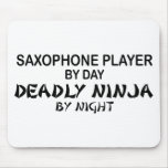 Saxophone Deadly Ninja by Night Mouse Pads