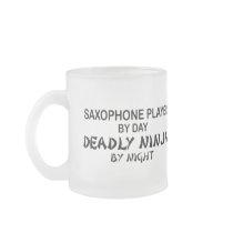 Saxophone Deadly Ninja by Night Coffee Mugs