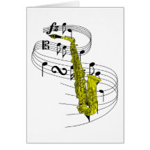 Saxophone Greeting Card