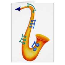 Saxophone Greeting Card