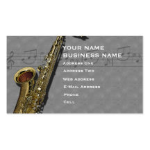 Saxophone - Music Business Card