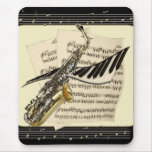 Saxophone & Piano Music Mousepad