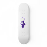 Saxophone played by two hands purple design skate board
