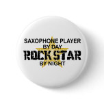 Saxophone Rock Star by Night Pinback Button