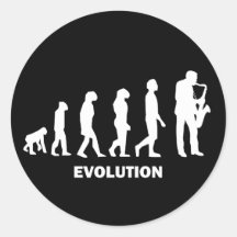 Saxophone Round Sticker