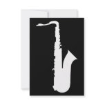 saxophone silhouette invitations