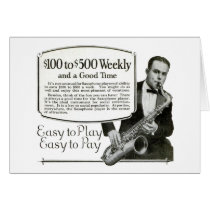 Saxophone Vintage Ad Cards