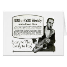 Saxophone Vintage Ad Cards