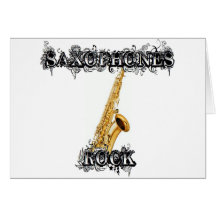 Saxophones Rock Greeting Card