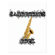 Saxophones Rock Post Cards