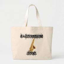 Saxophones Rock Tote Bag