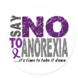 Say NO To Anorexia 1 stickers