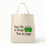 Say No To Drugs Green Beer St Patricks Day bags