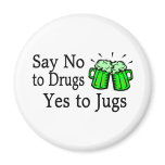 Say No To Drugs Green Beer St Patricks Day magnets