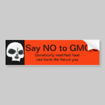 SAY NO TO GMO'S - HEALTH - SKULL bumper stickers