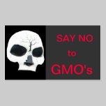 say no to gmo's - skull business cards