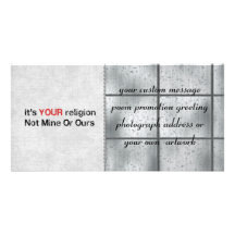 Say No To God Cults Customized Photo Card