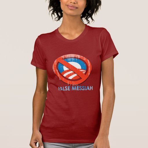 Say No To Obama 3 false messiah Faded.png Tshirts