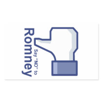 Say No to Romney Rectangle Stickers