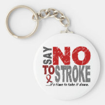 Say NO To Stroke 1 Keychains