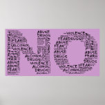 Say No to Violence, Abuse, Drugs, Alcohol, & Fear posters