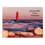Saying Hello FromWisconsin Post Card