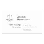 Scales of Justice Business Card Template
