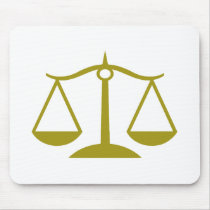 Scales of Justice - Gold Mouse Pads